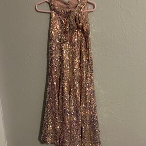 GB Girls Glittering Gold Sequin Dress